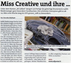 Do Pustra: Miss Creative und ihre Taschen